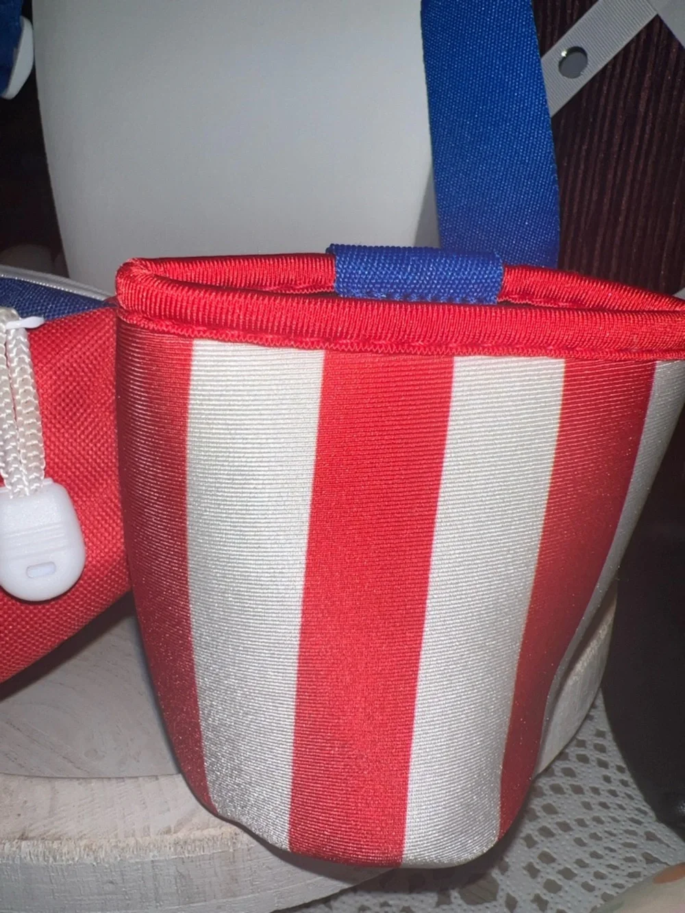 Kids Plush Duck Fanny Pack - Red & Blue